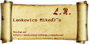 Lenkovics Mikeás névjegykártya
